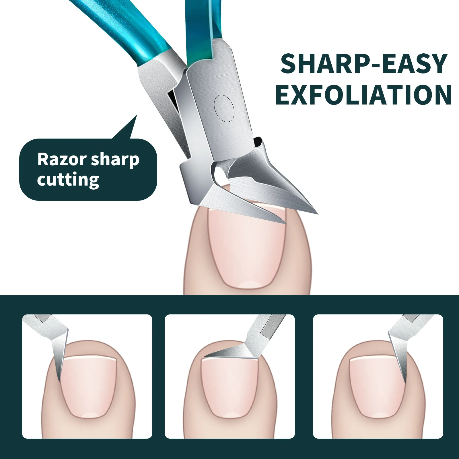 

Машинка для стрижки ногтей на ногах для вросших или толстых ногтей на ногах, триммер для ногтей на ногах, профессиональные кусачки для ортопедических ногтей с Supe из нержавеющей стали