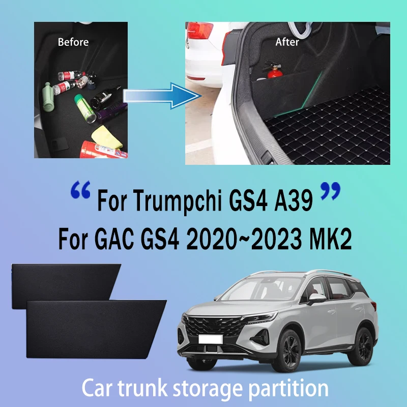 

Автомобильные аксессуары для Trumpchi GS4 A39 2020 ~ 2023 MK2, перегородка для хранения багажника, многофункциональный органайзер для салона автомобиля