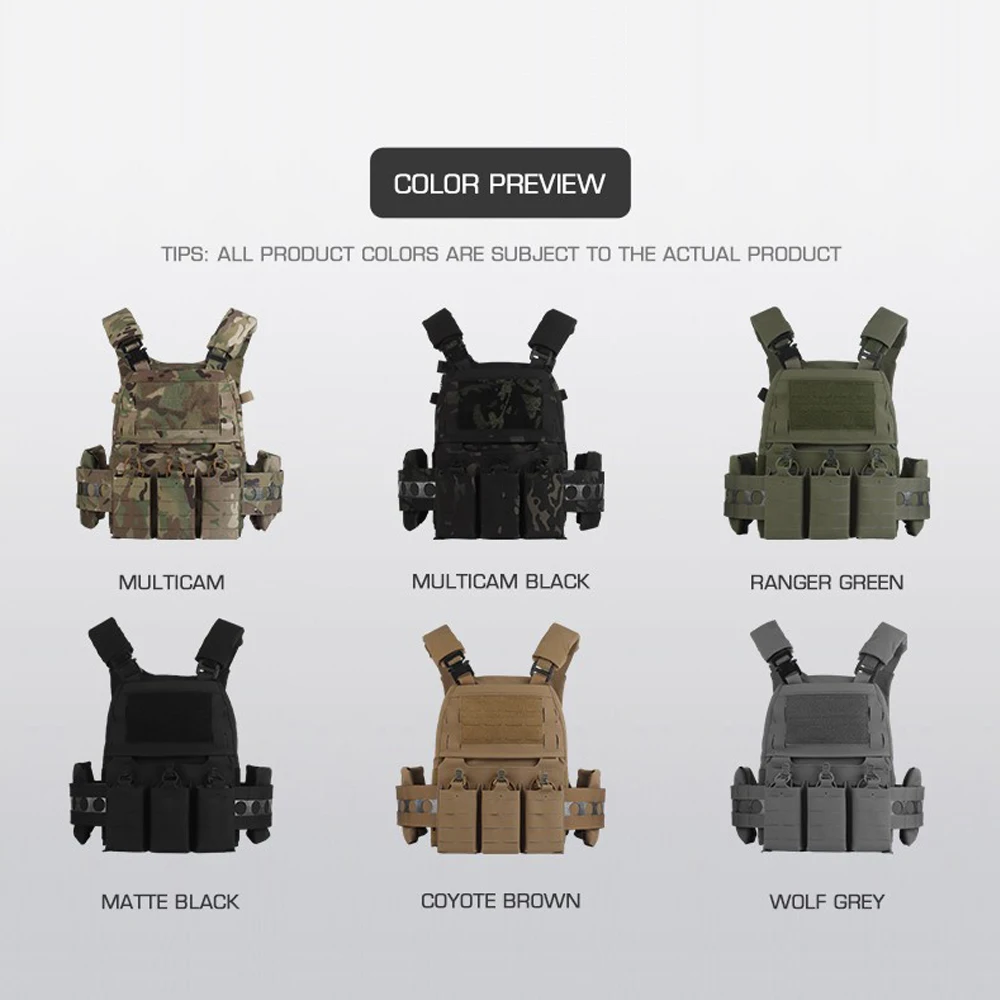 Tactical Vest Ferro Plate Carrier V5 FCPC Militar Hunting Airsoft Vest Body Armor Portable MOLLE Systems Triple Magazine Pouch