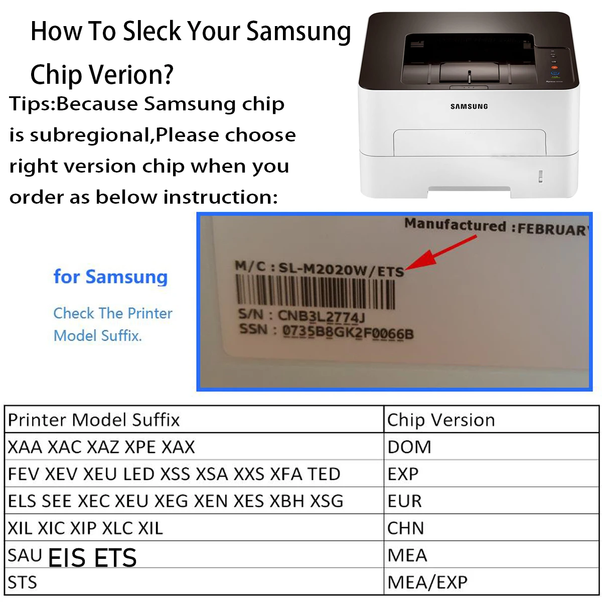 CLT-K406S C406S M406S CLT-Y406S chip cartuccia di toner per samsung CLP365 CLP365W CLX-3305W CLX 3305FW 3305 CLX-3305FW C410W C460W