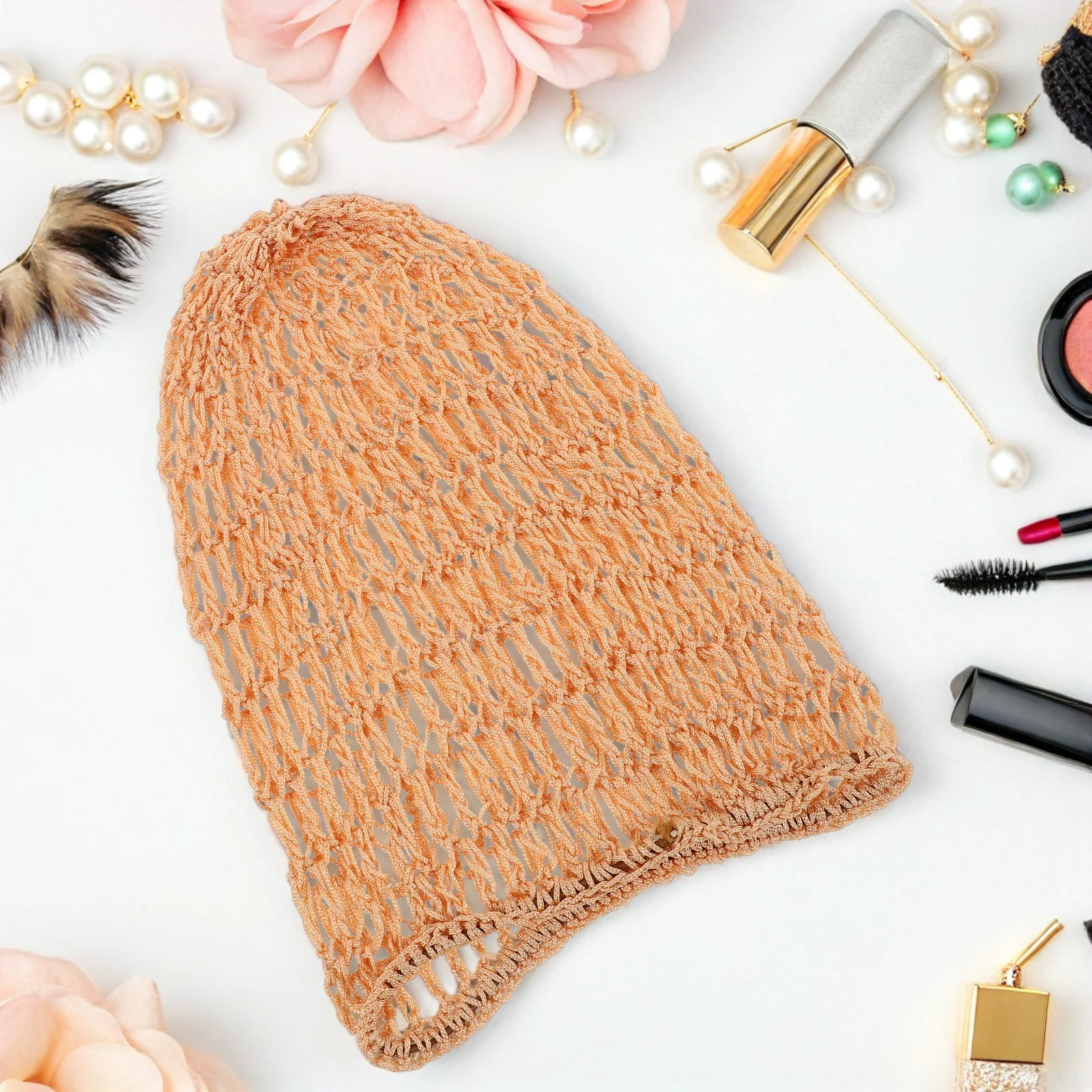 

Hair Care Mesh Sleep Caps for Women Net Sleeping Bonnet Curly Wrap Plopping