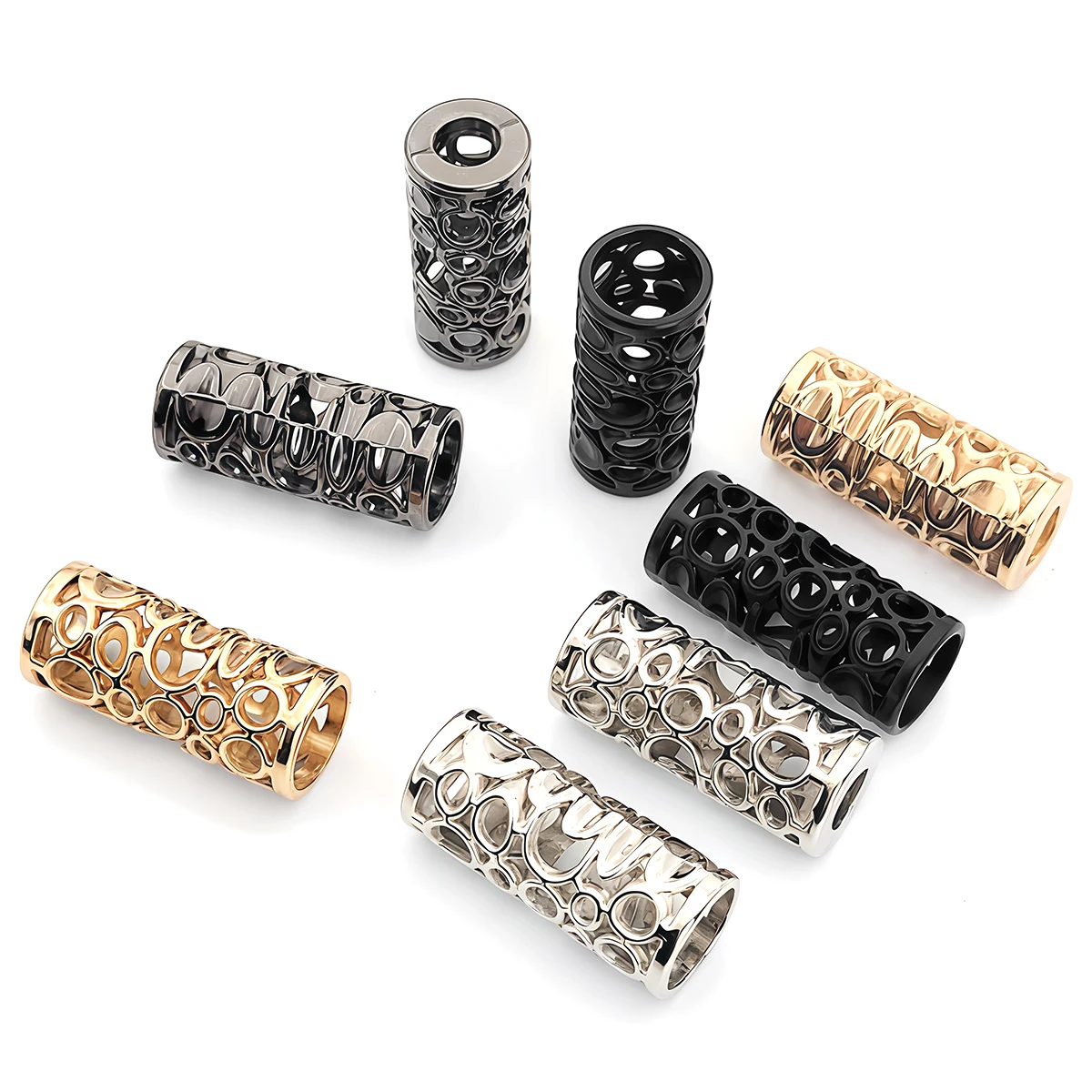 10/15 Stück Metallschnallen-Kordelstopper, verstellbare Verschlüsse für Kleidung, Hosen, Schuhe, Kordelendverschlüsse, rutschfeste DIY-Zubehörteile – Detail 3