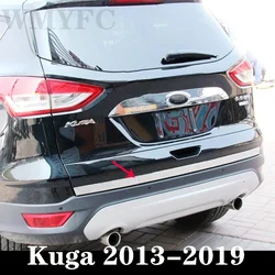 Tailgate Rear Door Bottom Cover Molding Trim Stainless Steel back door trim for Ford Kuga 2012-2019 car Accessories