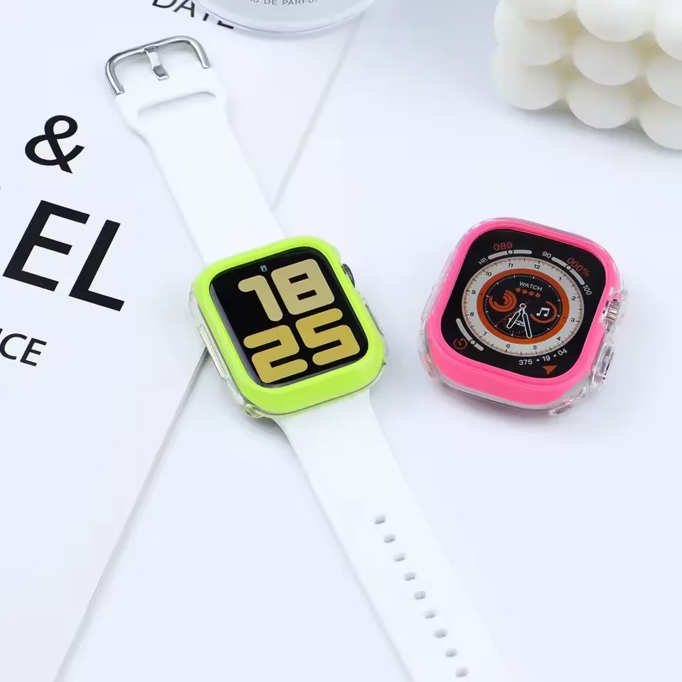 Apple Watch Ultra 49mm、11、10、46/42mm、iWatch 9、8、7、6、5、SE3、45/41/44mm対応 PC製保護シェル、バンパーカバー、アクセサリー