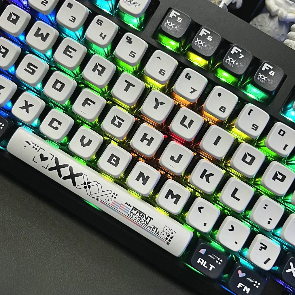 Cetak Stream Keycap profil OEM PBT PC CS GO Keycaps puding Backlit kunci Set untuk Keyboard Gaming mekanik MX kustom DIY