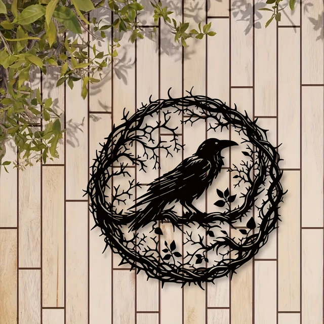 Metal Crow Wall Art, Birds on a Branch Wall Decor, Unique Design Home  Decor, Gift for Wildlife Lovers, Gothic Wall Decor