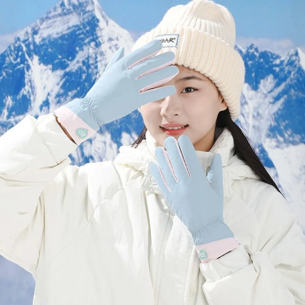 

Новые водонепроницаемые зимние перчатки с сенсорным экраном, перчатки с сенсорным экраном и полным пальцем, теплые женские перчатки с полным пальцем