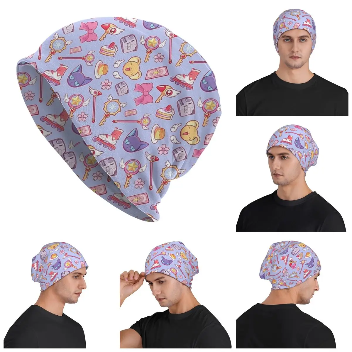 sakura-card-captor-–-violeta-quente-bone-de-malha-hip-hop-bonnet-chapeu-outono-inverno-gorros-ao-ar-livre-chapeus-para-adultos-unissex