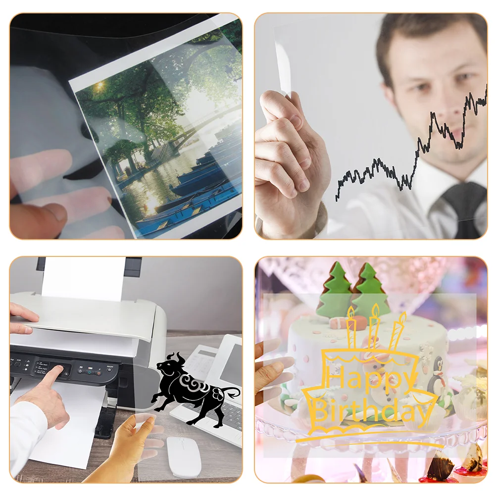 10 Sheets Transparent Plate Making Film Printing Supply Photo Studio Printer Paper Transparency High Definition Super