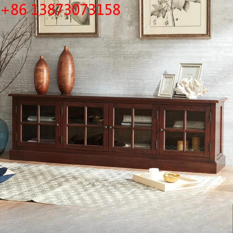

Красный дуб, американская сельская пасторальная мебель для гостиной, ретро, старый шкаф для телевизора из массива дерева