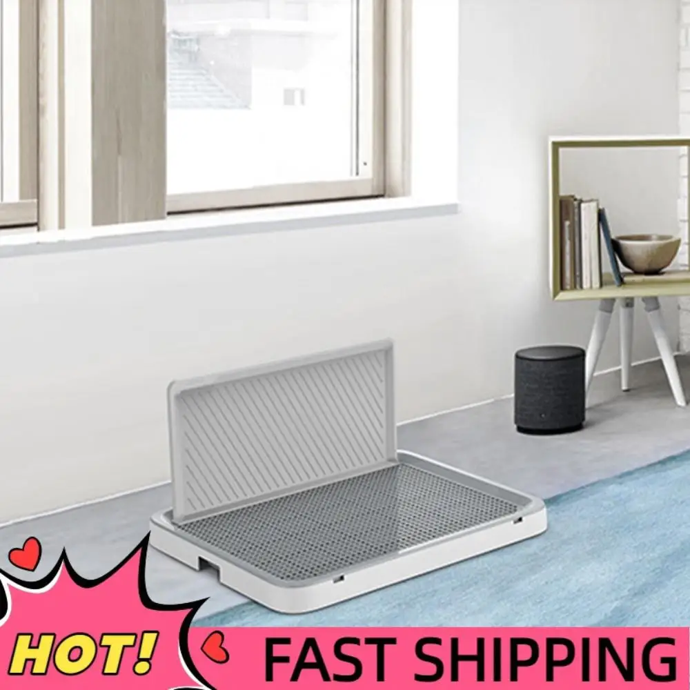 

Dog Potty Tray with Pee Wall Portable Dog Potty Anti-Splash Pan Trainer Pet Indoor Dog Training Toilet for Small and Medium Dogs