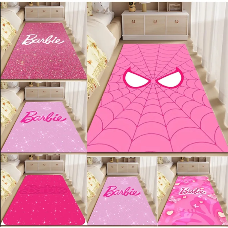 MISION Disney Barbie princesa alfombra rosa lindo femenino dibujos animados dormitorio cabecera pasarela felpudo sala de estar regalo de habitación de niña