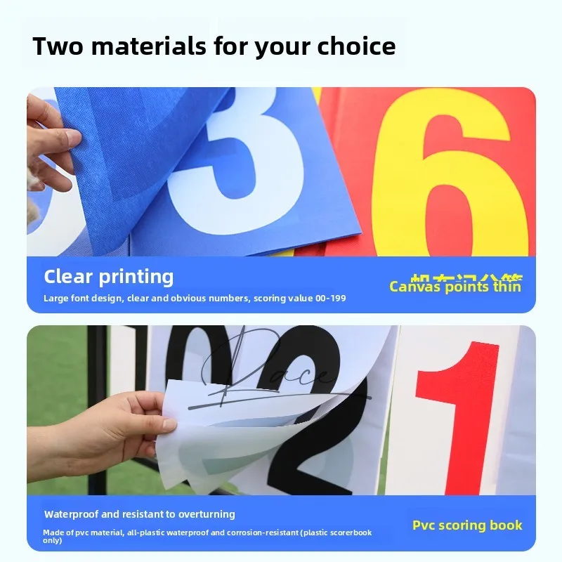 バスケットボール、サッカー、バレーボール、卓球用の移動式高さ調整可能フロアフリップ式得点カウンター