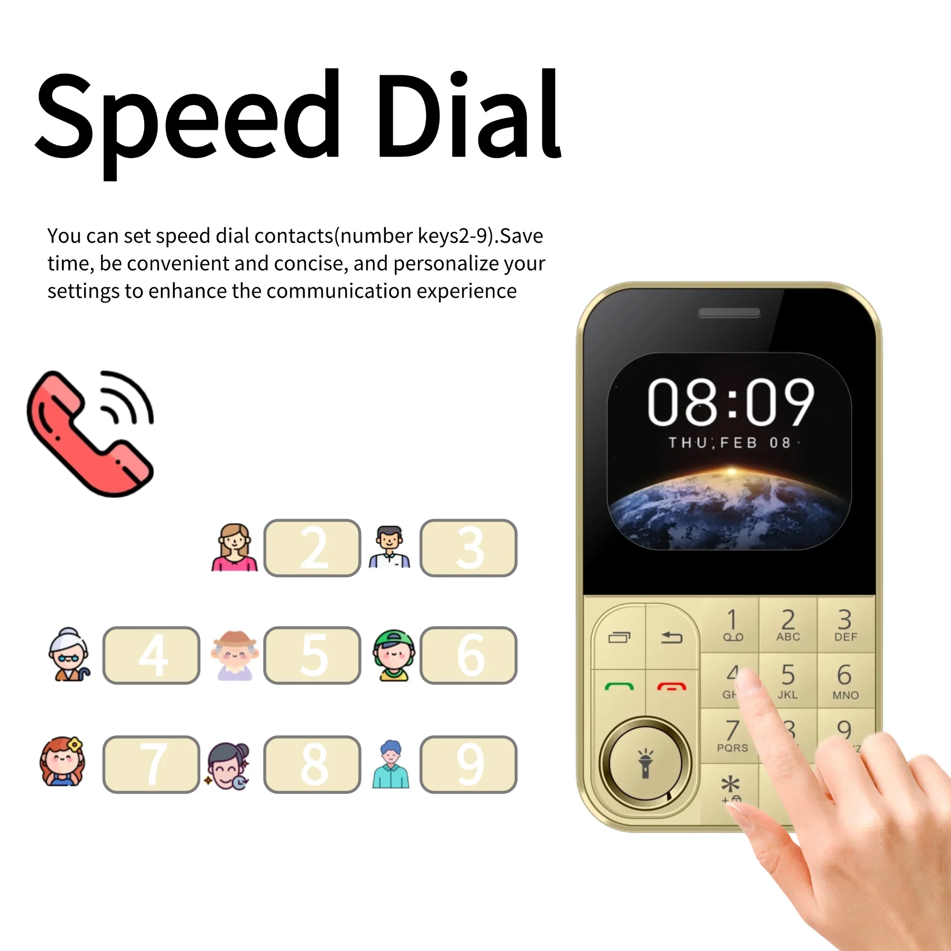 هاتف أطفال صغير غير مقفول بشريحتين رفيع للغاية بحجم الجيب مغير صوت للهاتف قرص سريع شعلة زر كبير بأسعار معقولة للأطفال #4