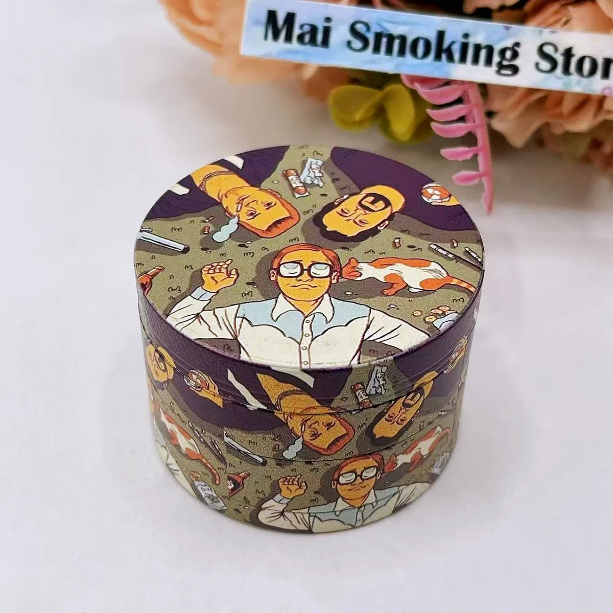 Moedor de Ervas Manual de Metal de 2 Polegadas, Moedor de Pimenta e Sal, Ferramenta para Fumar Cigarros