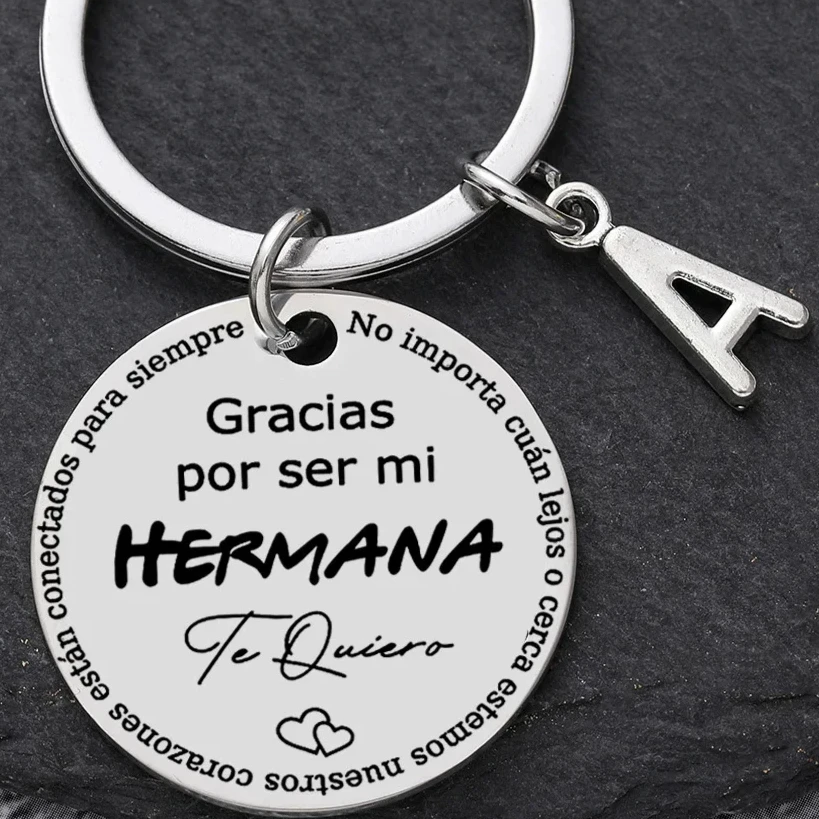 1PC Bother Gifts From Sister - Christmas Gift for Brother - To My Brother Birthday Keychain Hermano Hermana