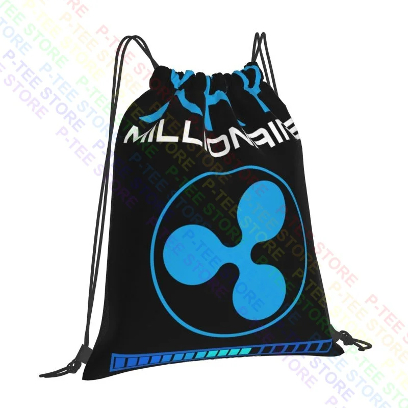 Xrp Crypto Millionaire Hodl Ripple Token To The Moon Bullrun Drawstring Bags Gym Bag Gym Outdoor Running