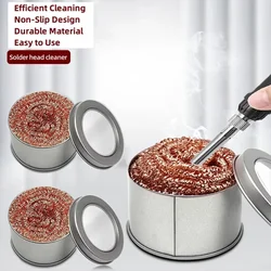 Soldering Iron Tip Cleaner Non-Slip Solder Tip Cleaning Wire Ball Tin Remove For Cleaning Soldering Irons And Tips