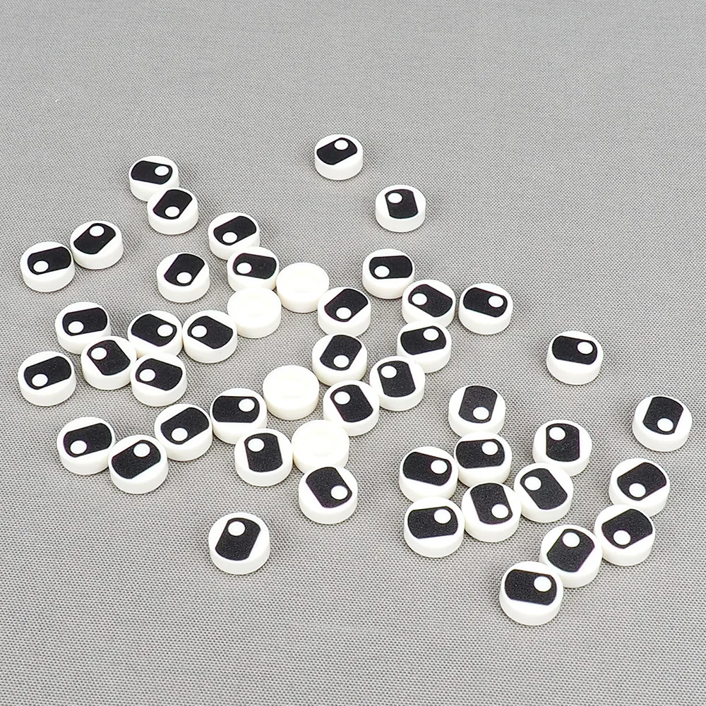 MOC 10PCS Printed Circular Long White Eye Pattern Building Block 98138 Person Figuresed Compatible Accessories Toy Children Gift