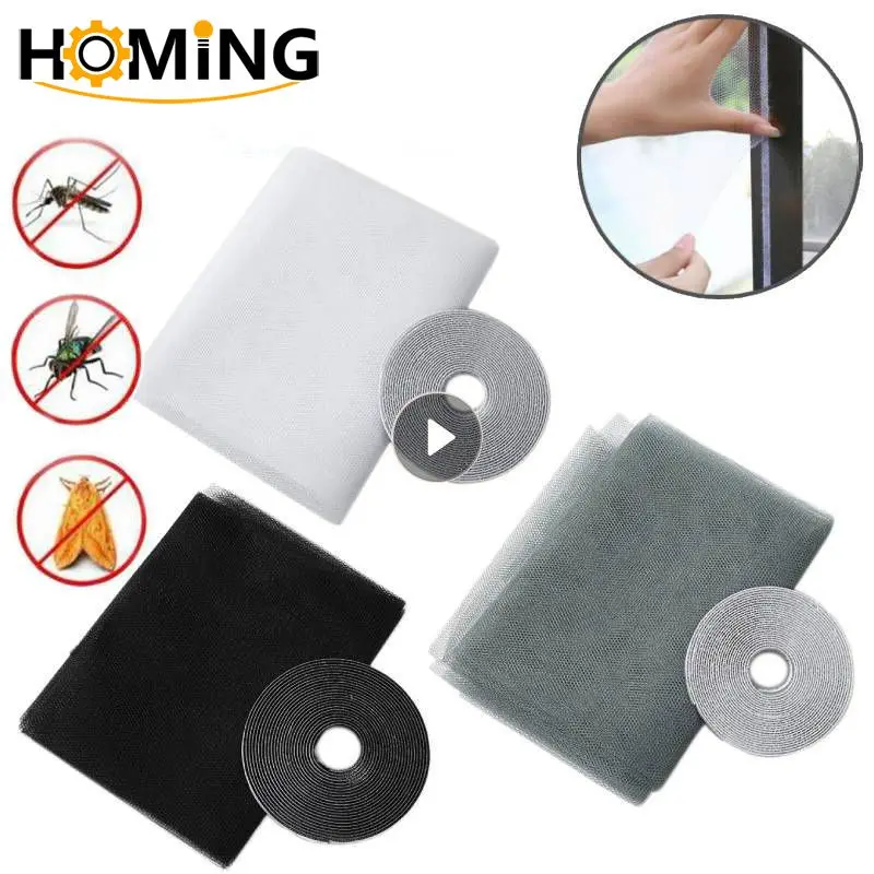 مكافحة البعوض نافذة الشاشة تخصيص حجم الذاتي لاصق نافذة البعوض صافي الصيف الحشرات برهان الباب البعوض للنوافذ