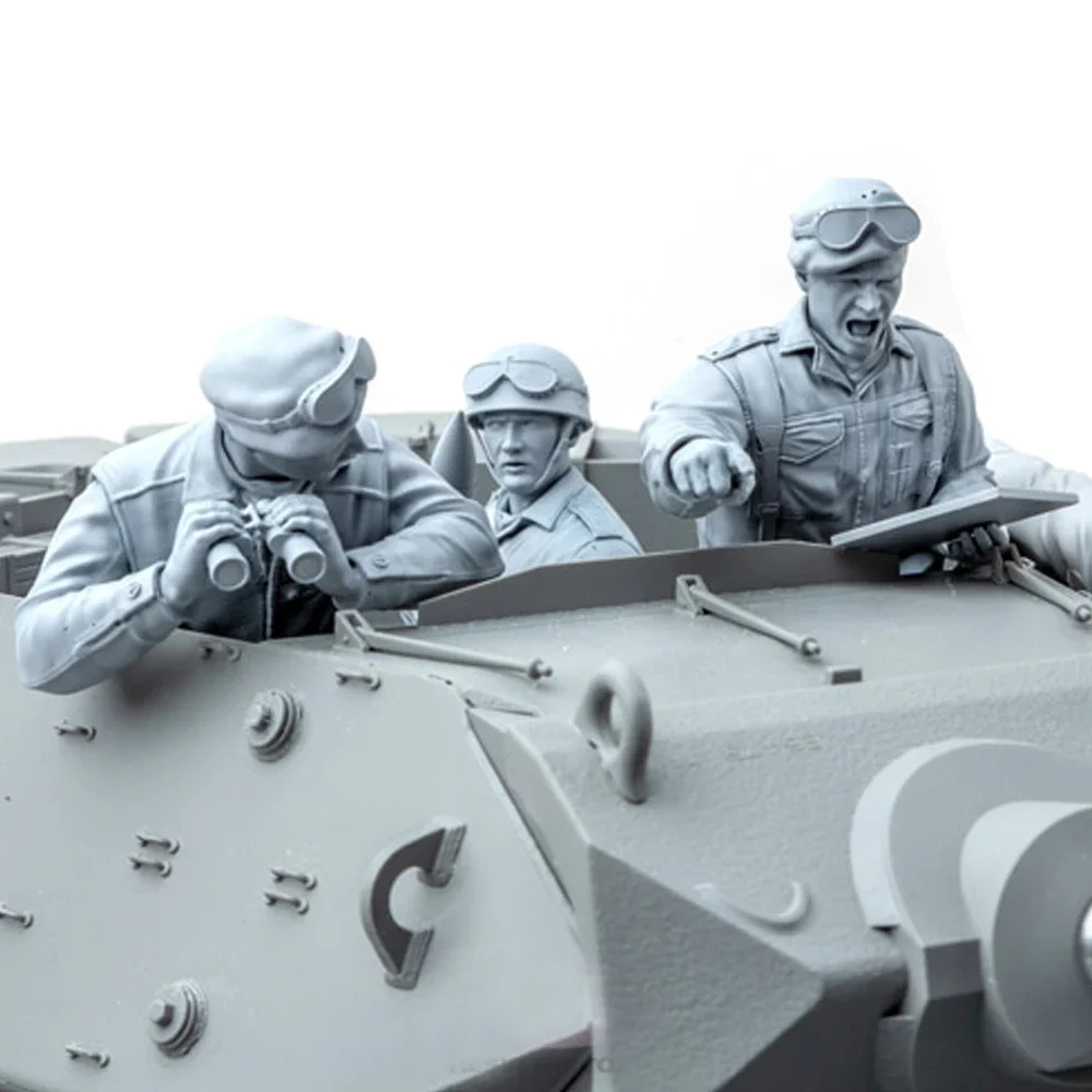 1/16 WW II M10 Achilles British Tank Crew , Resin Model figure soldier, Military themes, Unassembled and unpainted kit