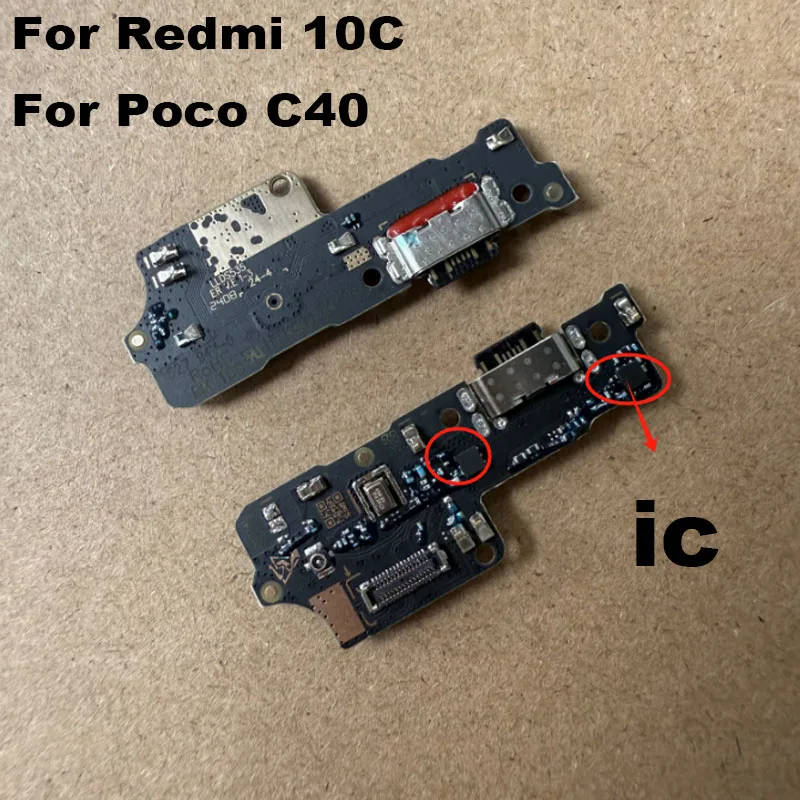 

Для Xiaomi Redmi 10C/Poco C40 USB-зарядное устройство, порт для зарядки, док-станция, гибкий кабель, замена платы