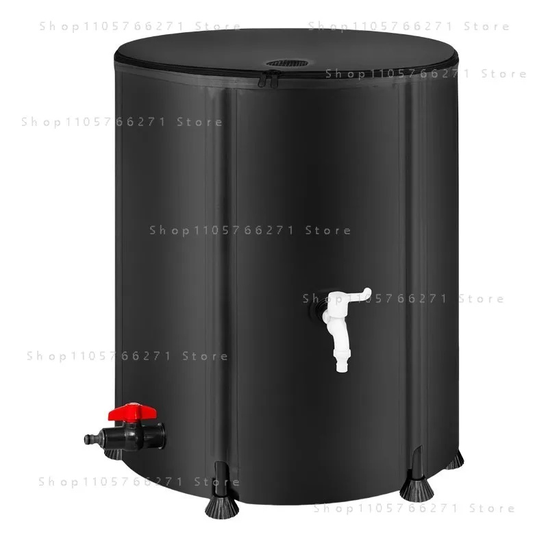 53 Gallon Foldable Portable Rainwater Bucket 1000D PVC Garden Rainwater Harvesting System Irrigation and Hydroponics