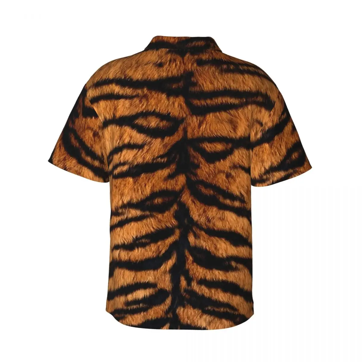 Camisa casual com estampa de pele de tigre animal elegante camisas havaianas masculinas de manga curta praia design elegante blusas grandes