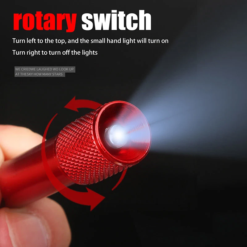 مصباح يدوي صغير بحلقة تسلق، ضوء LED قوي لركوب الدراجات الليلية والاستخدام اليومي، شعلة سلسلة المفاتيح المحمولة #4