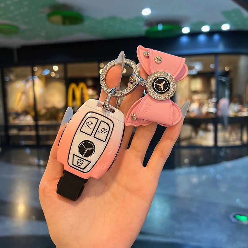 

Car Key Case Cover Holder Protector For Mercedes Benz A B C E Class GLS GLA GLK GLC CLS CLA AMG W204 W205 W212 W463 W176