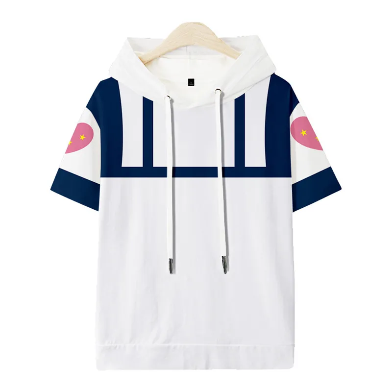 Anime JOJO Johnny Joestar Cosplay Costume Summer Short Sleeve Hoodie T Shirt Role Play For Hallowmas Part Adult Men Women view 4