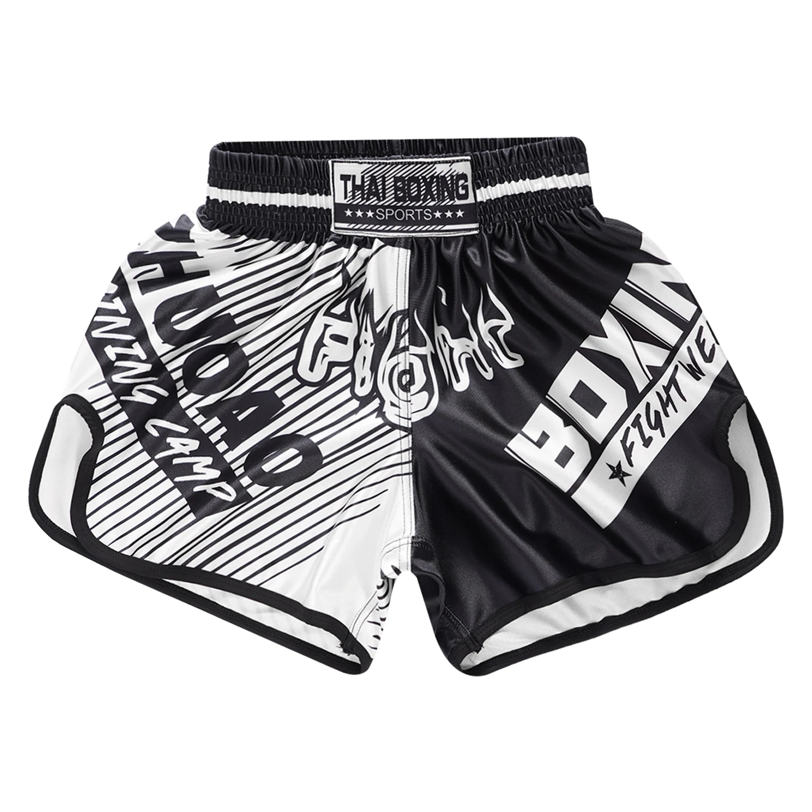 Kids Boys Muay Thai Shorts Kickboxing Fighting MMA Trunks Teens Martial Arts Sanda Shorts Grappling Bjj Sports Short Pants