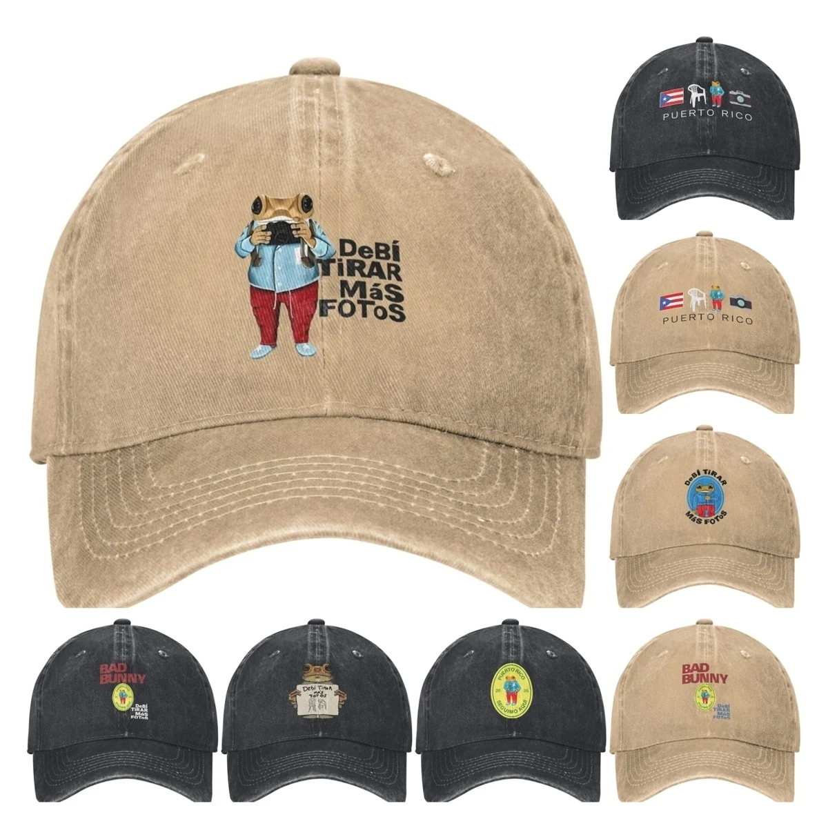 DTMF Debi Tirar Mas Fotos Männer Frauen Baseball Kappe Bad Bunny Distressed Baumwolle Caps Hut Retro Outdoor Sommer Geschenk Kopfbedeckung