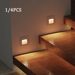 Wall Lamp Embedded Stairs Led Light Mini Nightlights Footlights for Indoor Steps Ladder Bedroom Home Decor 220V Black White 110v