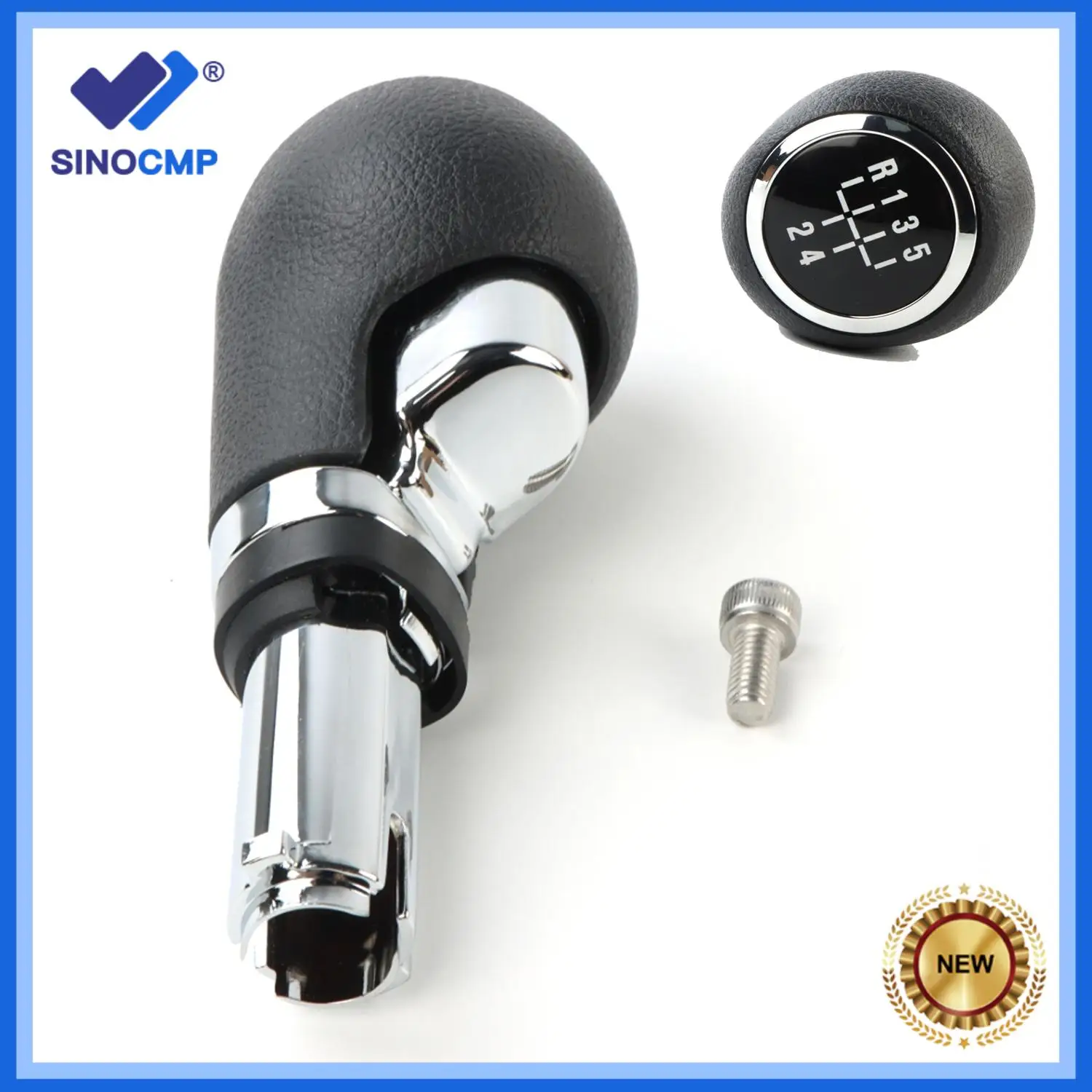 

New Gear Shift Knob Assembly 5 Speed Gear Shift Lever Boot Knob Assembly For Chevrolet Trax 2011-2020 Speed Lever Knob Car Black