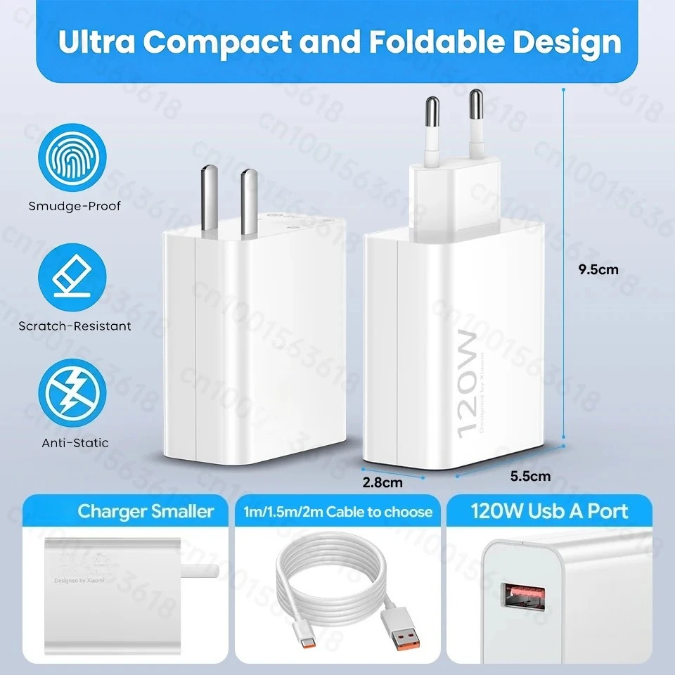 120W For Xiaomi Super Fast Charger Turbo Hyper Charge Adapter 17 15 14 13 11T Ultra Pro For Redmi 12C Note 14 For POCO