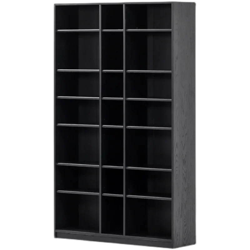 

Nordic solid wood floor-to-ceiling wall display cabinet bookcase American retro free combination oak open display bookcase