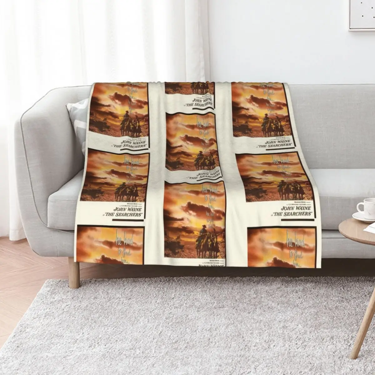 The Searchers Movie Poster Throw Blanket Moving Loose Flannels warm for winter Bed covers Luxury Brand Blankets