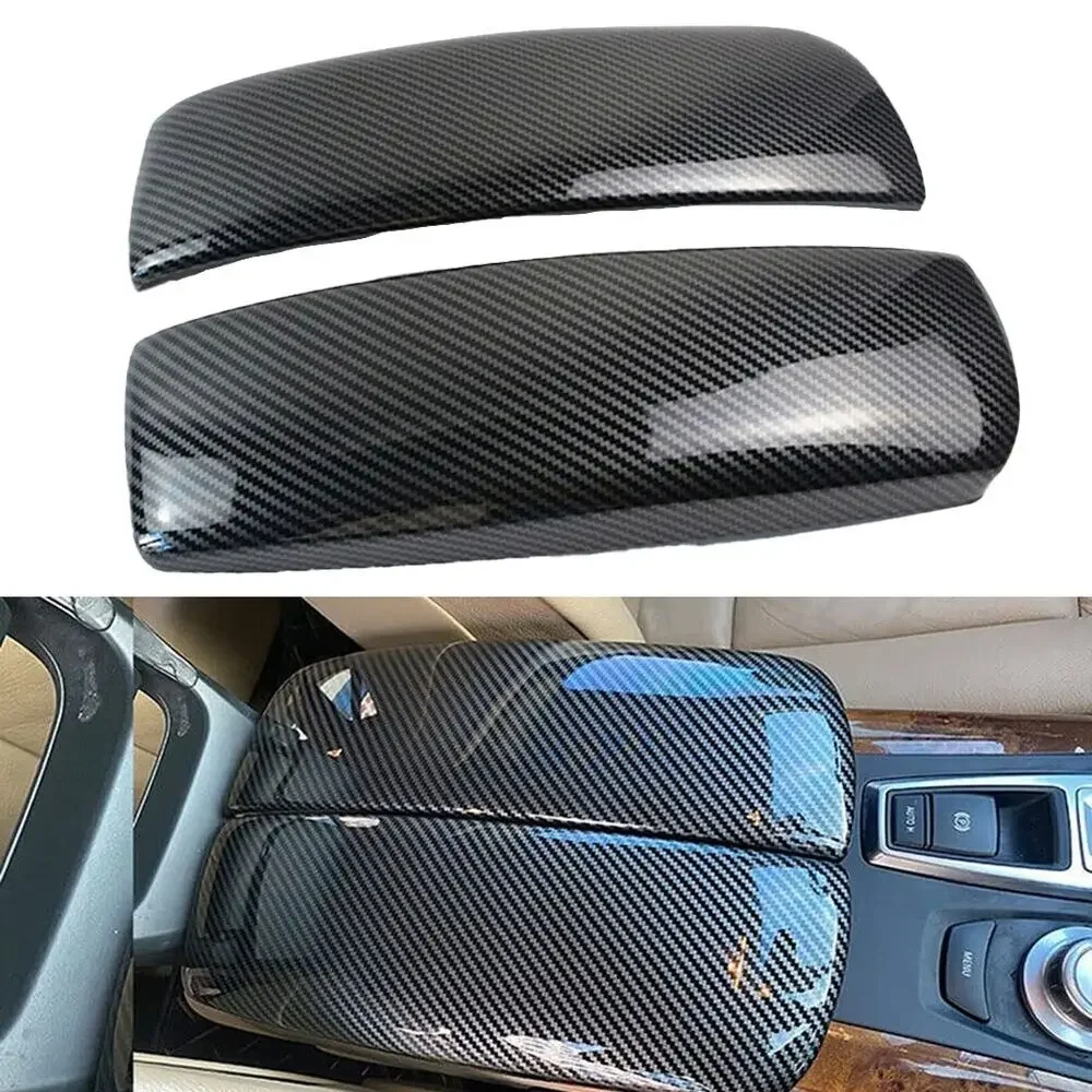 

Консольная панель для BMW X5 X6 E70 E71 2007-2013, цвет углеродного волокна, центральный подлокотник автомобиля, накладка