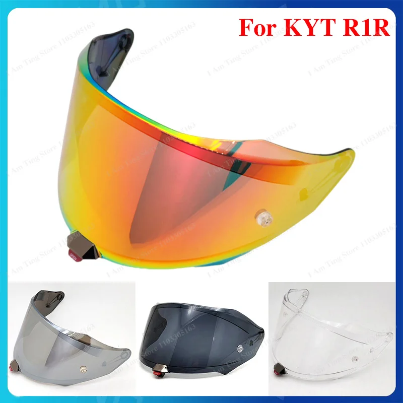 Image of Motorradhelm-Visierlinse für KYT R1R, Ersatz für Anti-UV, kratzfest, staubdicht, Windschutzscheibe, Helmzubehör