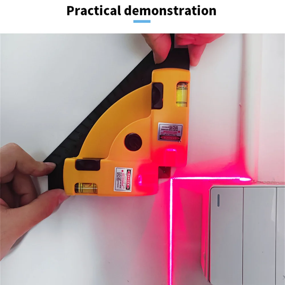 90° Infrared Laser Level Vertical Horizontal Line Projection Square Floor Tiling Level Laser Accurate Measurement