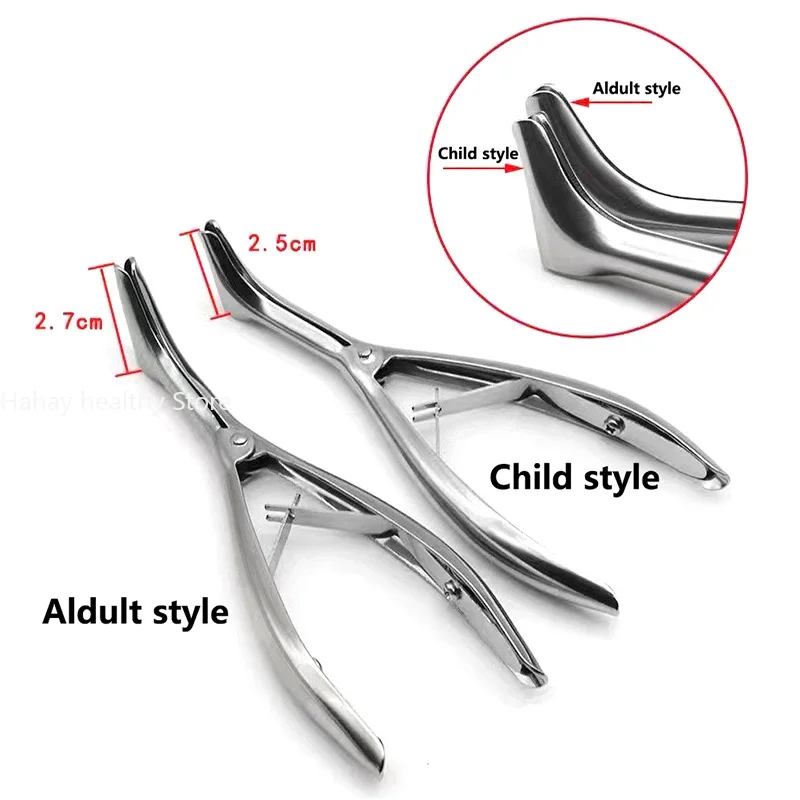 1Pc Nose Mirror Ear Canal Dilator Stainless Steel Speculum Nostril Adult Kids Nose Pliers Nasal Dilator Professional Tools