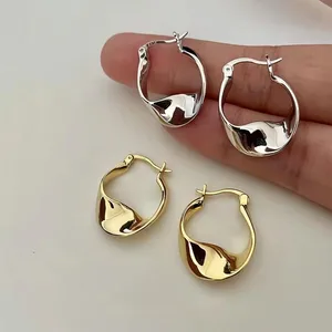Baru 925 Sterling Silver Irregular Bentuk Anting-Anting Menawan Pribadi Fashion Anting-Anting Hadiah Ulang Tahun untuk Wanita Perhiasan 8 anting drop perak 925 penjualan terbaik - №