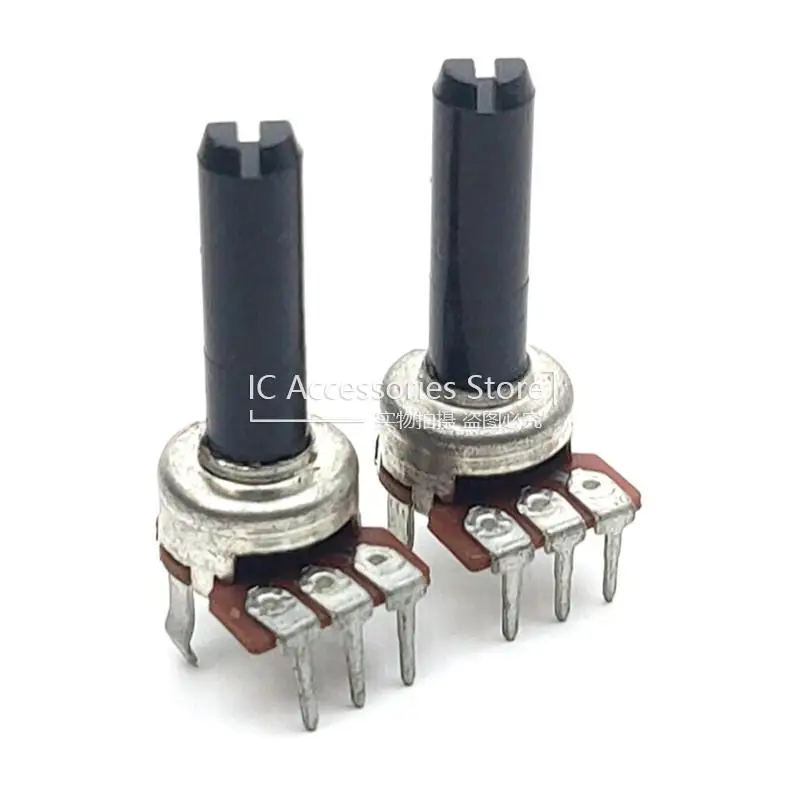 5PCS 121 Type B10K B103 B20K B203 B50K B503 B100K B104 Single Audio Power Amplifier Potentiometer 3Pin Half Shaft 20MM