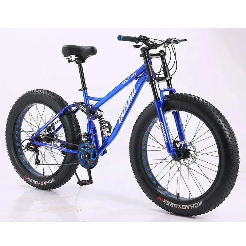 Customizable 26 Inches Fat Bike Snow Full Suspension Mountain Bike Fat Tyer Cycle Snow Bicycle