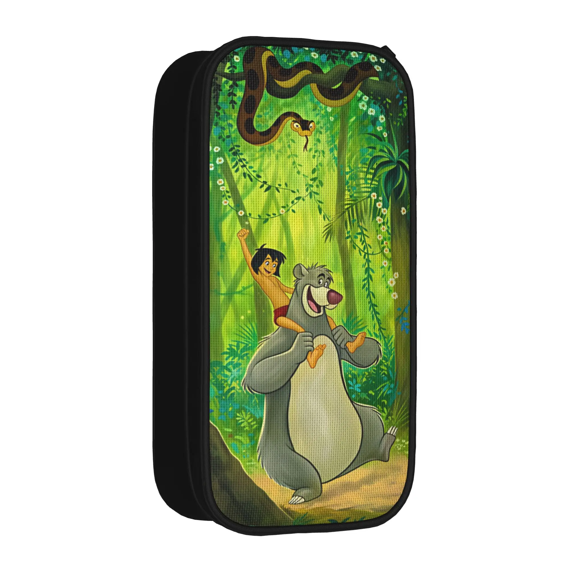 estojo-de-lapis-fofo-bolsa-de-lapis-dos-livros-da-selva-estojo-escolar-para-meninos-e-meninas-camada-dupla-material-escolar-personalizado