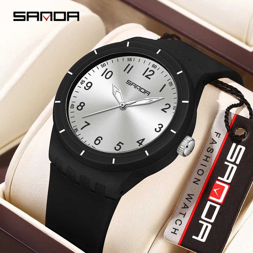 Orologio al quarzo unisex SANDA 9075 alla moda Orologio al quarzo unisex leggero e versatile Orologio al quarzo luminoso semplice e impermeabile