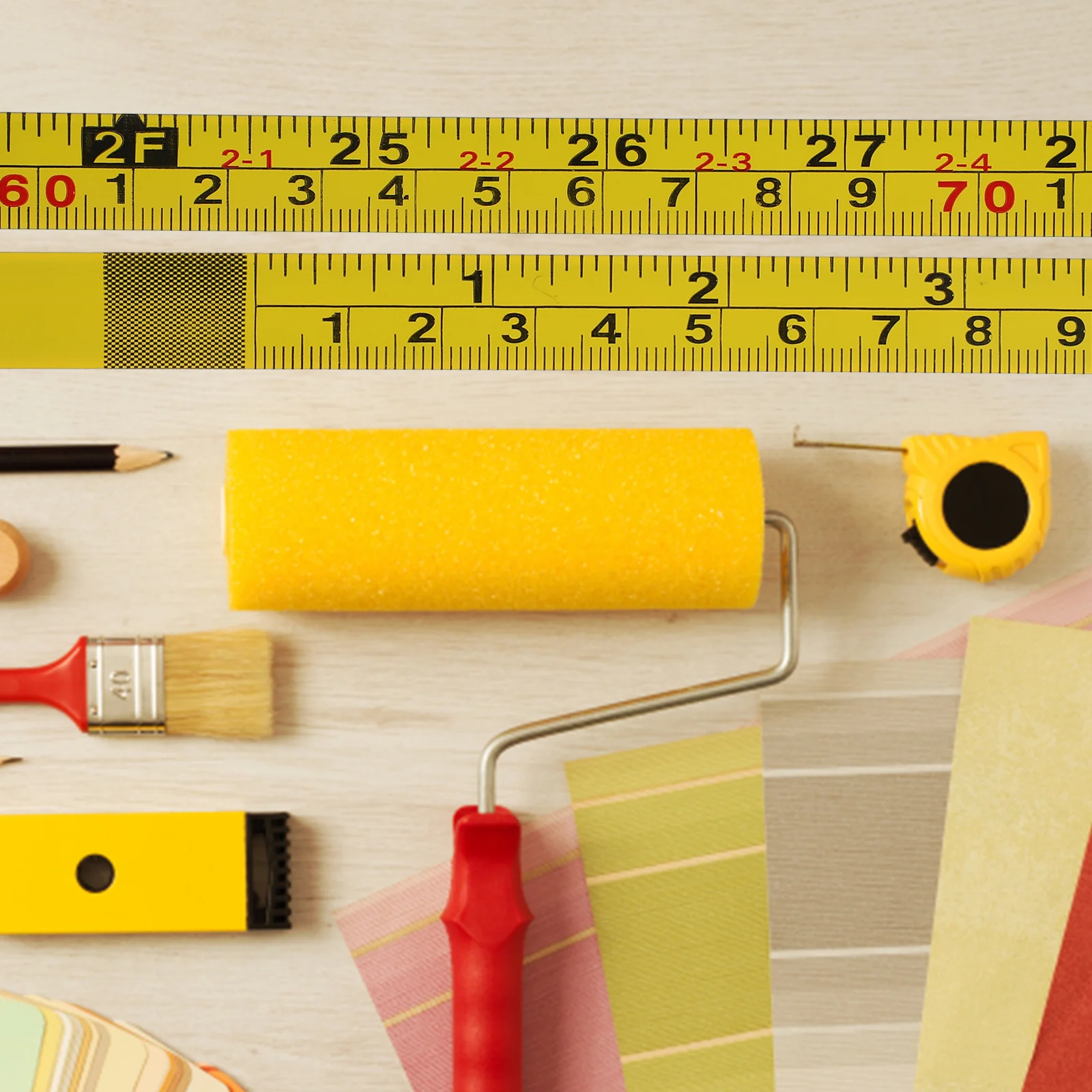 

3Pcs Sticky Measuring Tapes Self-Adhesive Tape Measure Imperial Metric Scales Workbench Ruler for Woodworking Carpentry Crafting