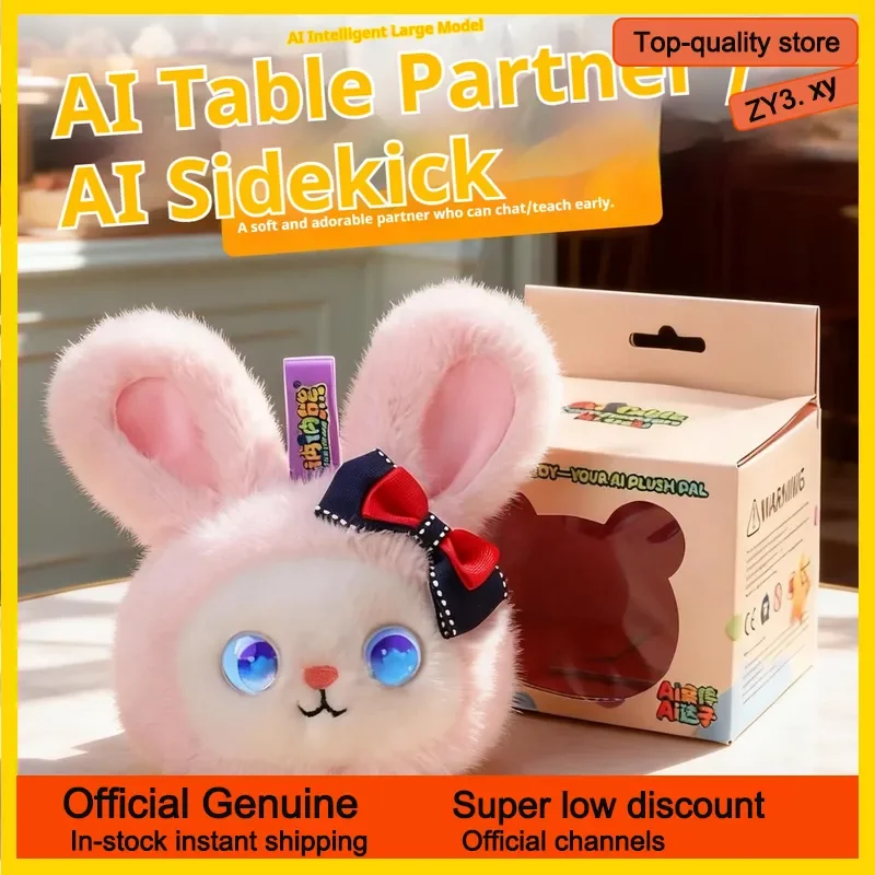 ai-chatting-early-education-toy-rabbit-round-smart-ai-desk-companion-gift-66-internationally-languages-for-friends-classmates