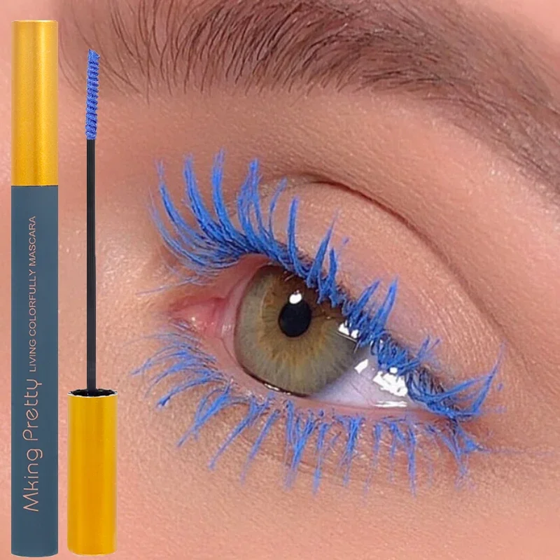 5D Seidenfaser Schwarze Wimperntusche Dickes Curling Verlängern Blau Braun Wimperntusche Wasserdicht Natürlich Nicht verschmierend Feiner Pinsel Mascaras Make-up